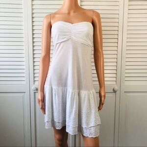2/$25 EXPRESS White Strapless Dress Size Large